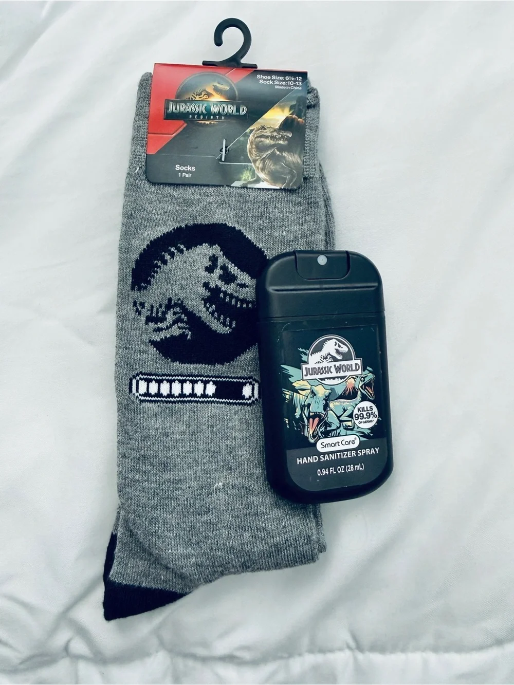 Men’s Grey Crew Socks with Black Logo